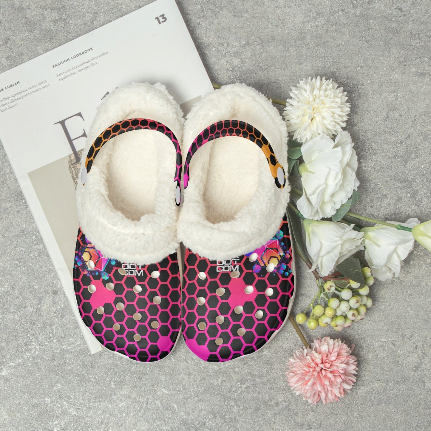 Magical Hex Lined All Over Printed Clogs