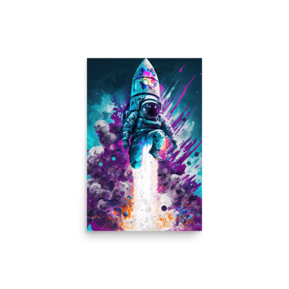 Strap on the Hex Rocket Photo paper poster