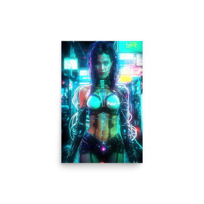 Upgraded Cyberpunk Android Photo paper poster