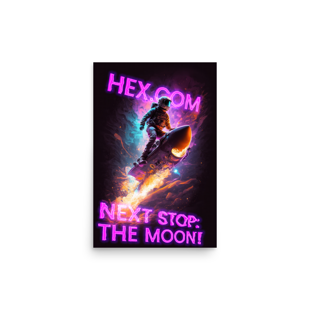 Ride the HEX RocketBoard Photo paper poster