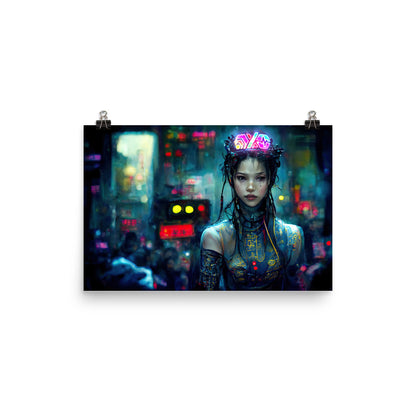 Cyberpunk Eastern Princess - Photo paper poster