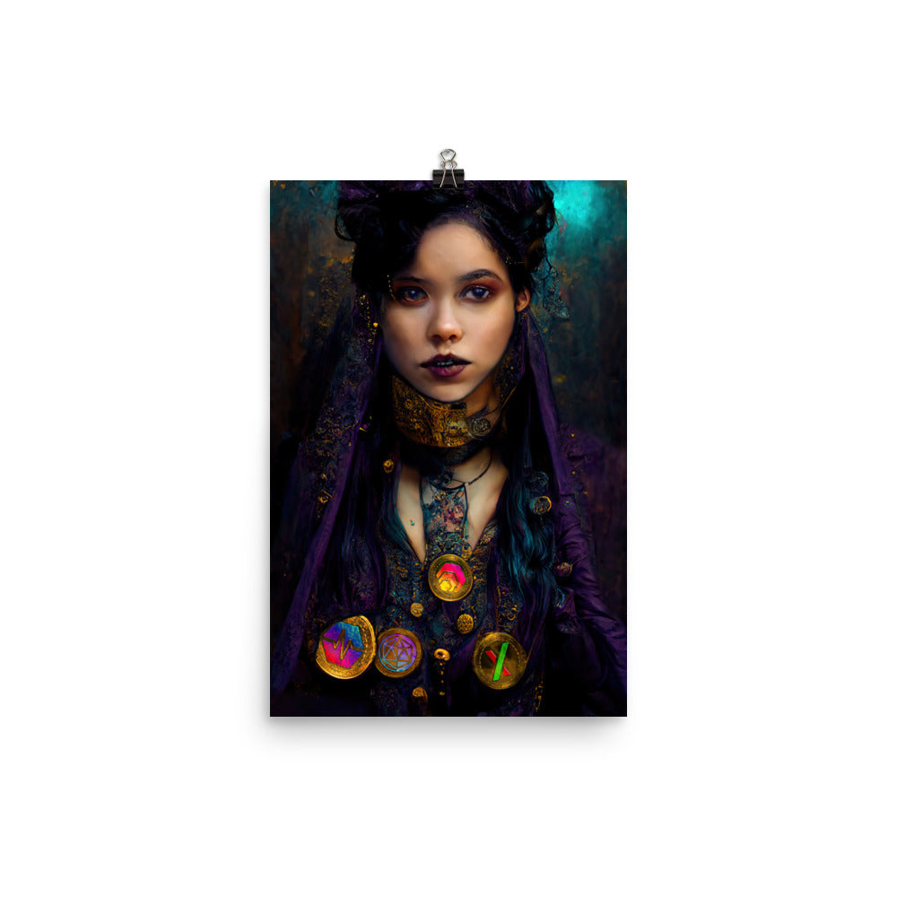 Steampunk Crypto Queen - Photo paper poster