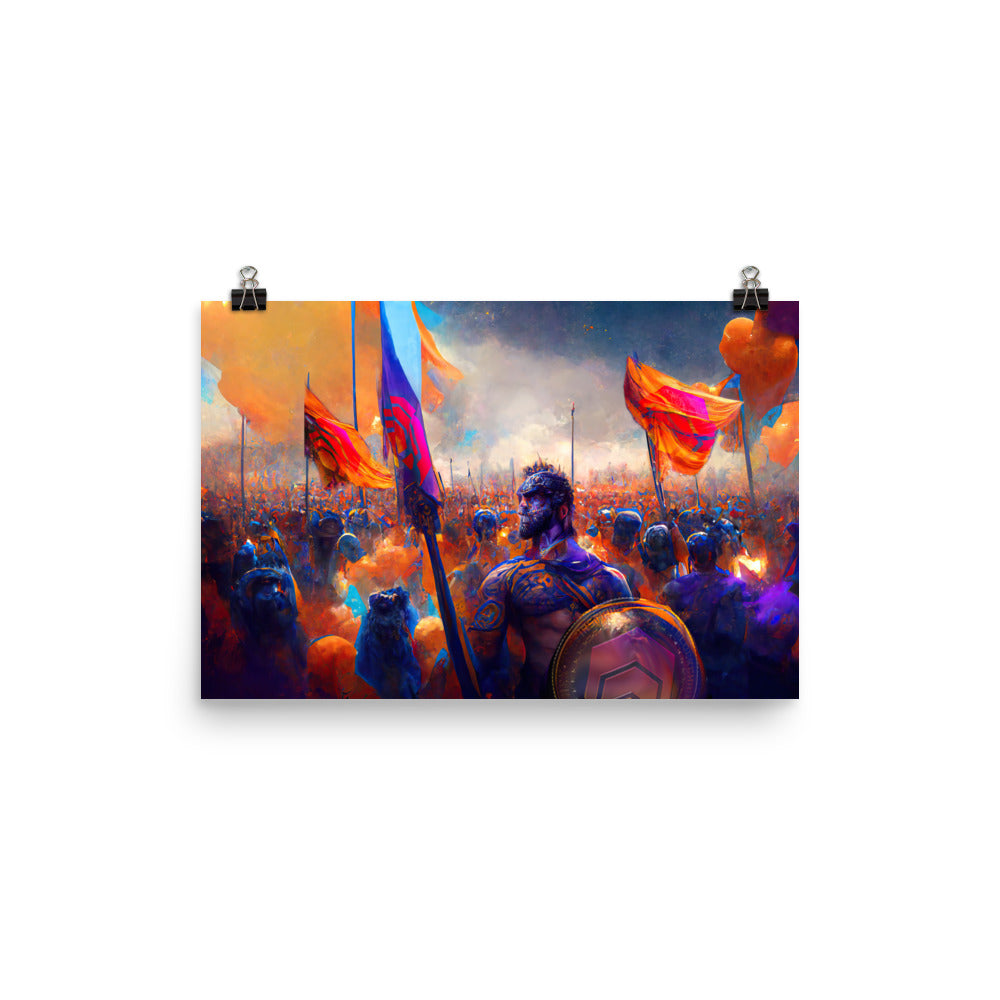 The 300 Spartans of Hex - Photo paper poster