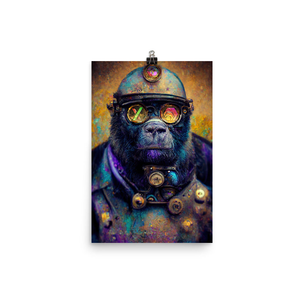 Steampunk Gorilla - Photo paper poster