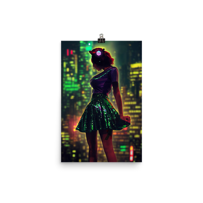Green Sequin Dress - Photo paper poster