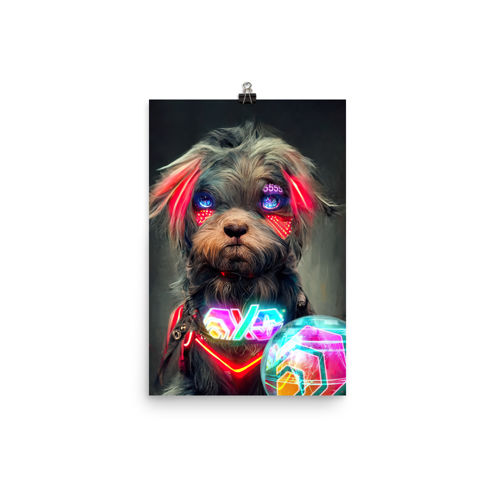 Cyberpunk Dog #1 - Photo paper poster