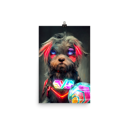 Cyberpunk Dog #1 - Photo paper poster
