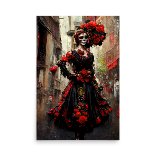 Hex Day of the Dead Dancer - Photo paper poster