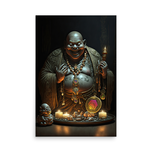 The Hex Laughing Buddha Photo paper poster