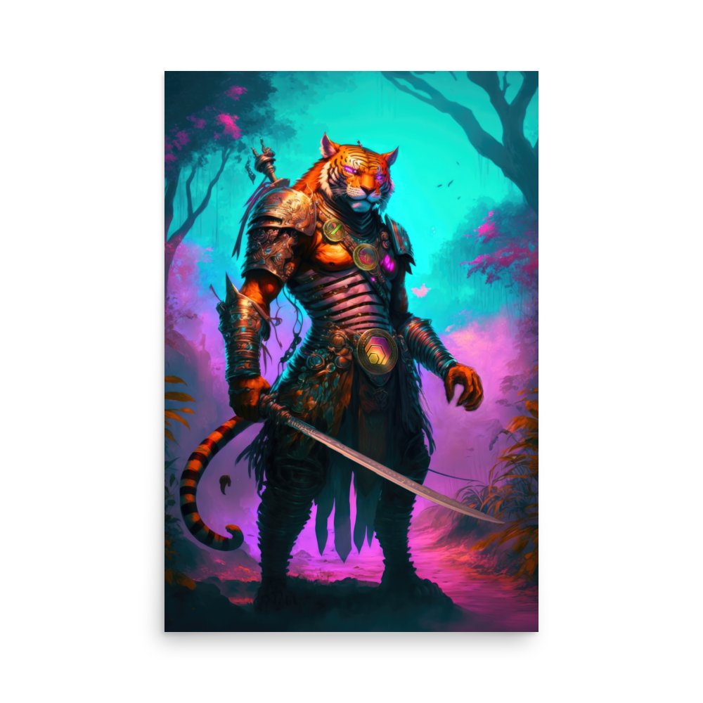 The Tiger Warrior - Photo paper poster