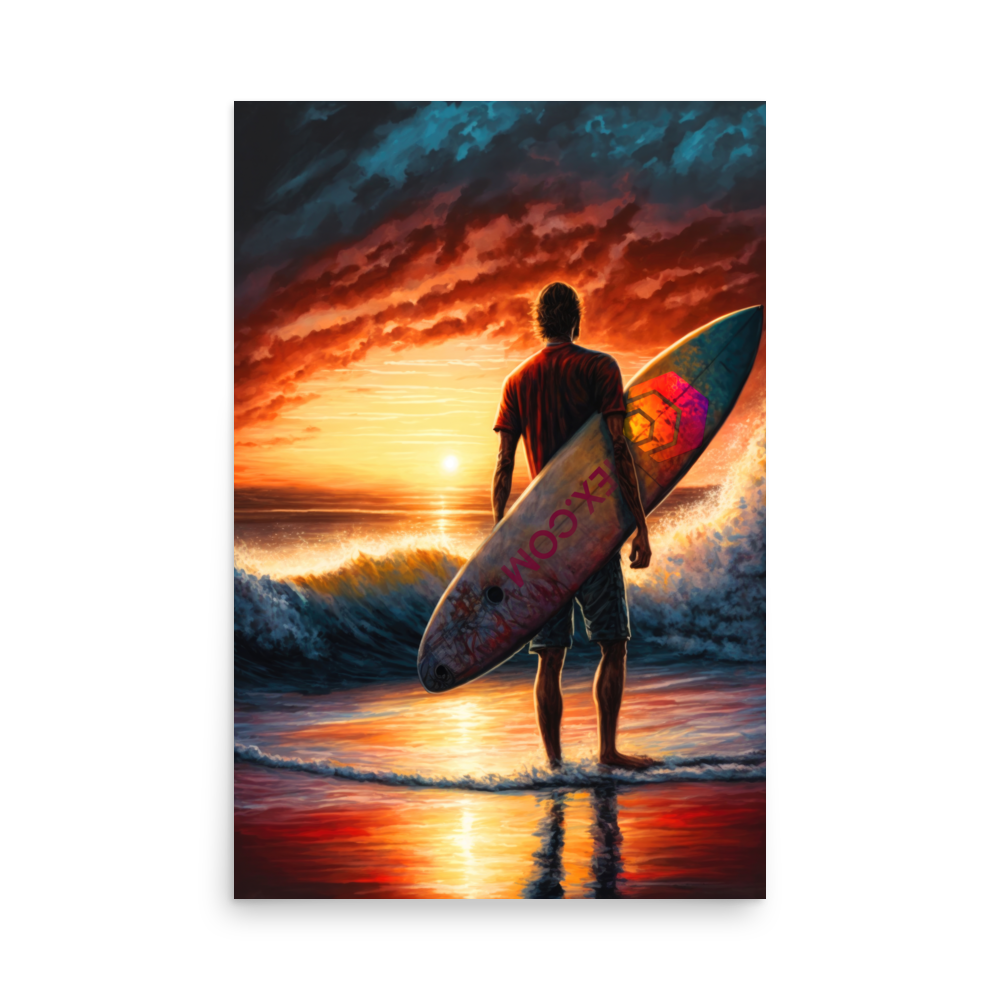 The Hex Surfer - Photo paper poster