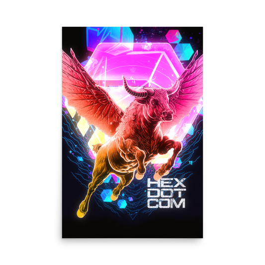 The HEX Flying Bull Photo paper poster