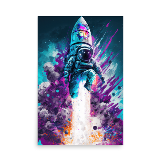 Strap on the Hex Rocket Photo paper poster