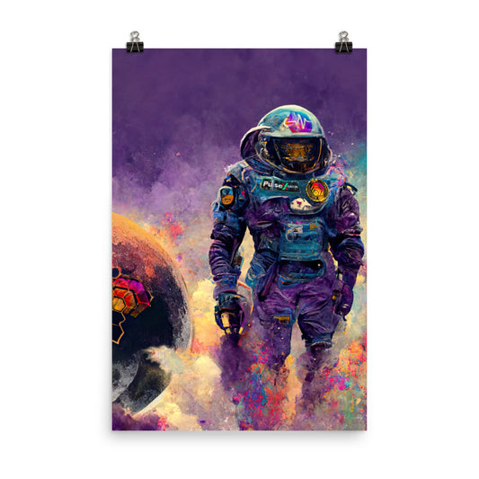 Hex Space Astronaut #4 - Photo paper poster