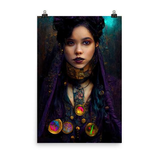 Steampunk Crypto Queen - Photo paper poster
