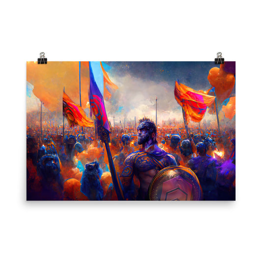 The 300 Spartans of Hex - Photo paper poster