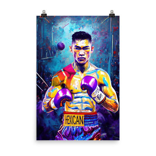 Hexican Muay Thai Fighter - Photo paper poster