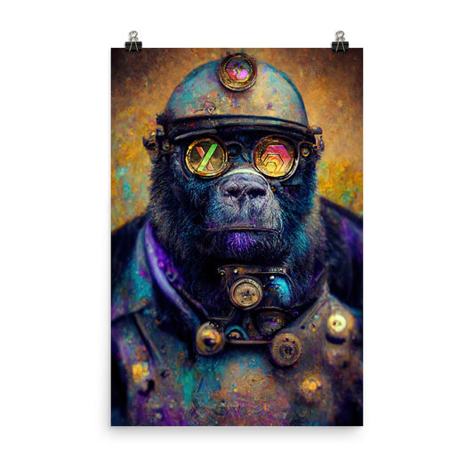 Steampunk Gorilla - Photo paper poster