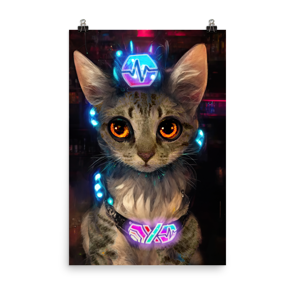 Tink the Cyberpunk Kitty - Photo paper poster