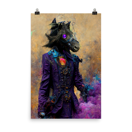 SteamPunk Stallion Man - Photo paper poster